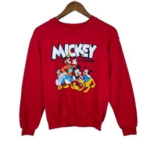 Mickey & Friends Red Crewneck Sweatshirt
